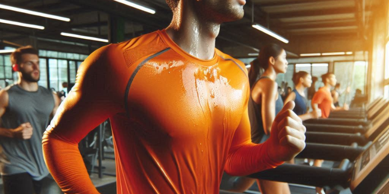 Experiencia de entrenamiento más inmersiva Mantén la motivación alta, hombre corriendo y sudando en una cinta de correr